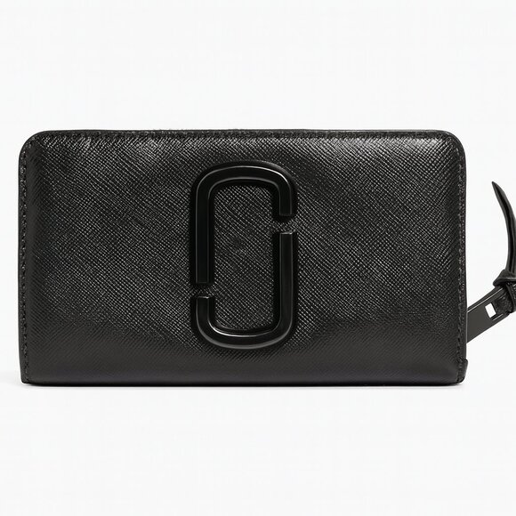 Marc Jacobs Double J Patent Saffiano Leather Zip Wallet - Picture 1 of 3